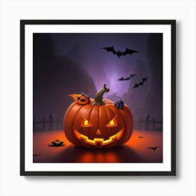 Halloween Pumpkin Art Print