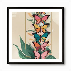 Butterfly Garden 1 Art Print
