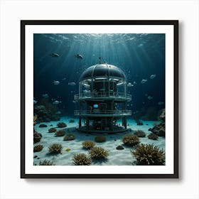 Underwater House 1 Art Print