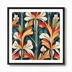 Floral Pattern 1 Art Print