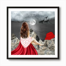 Red Cloak Art Print