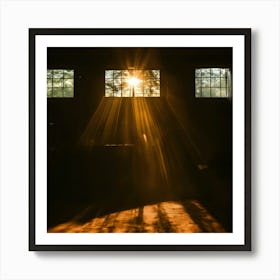 Sunbeams Through Window Art Print