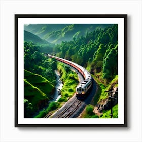 Train In The Mountains Art Print