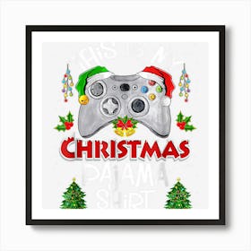 This Is My Christmas Pajama Santa Hat Gamer Video Game Games Art Print