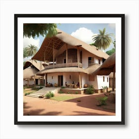 Leonardo Diffusion Xl Contempory Bamileke Village Architecture 1 Art Print