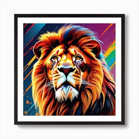 Lion Painting 74 Art Print