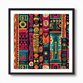 African Tribal Pattern 1 Art Print