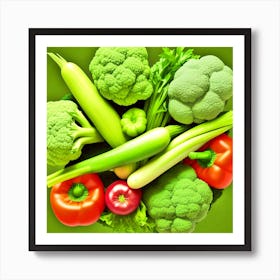 Colorful Vegetables 1 Art Print