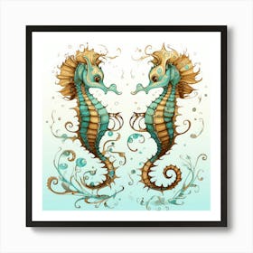 Seahorses 2 Art Print