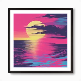 Minimalism Masterpiece, Trace In The Waves To Infinity + Fine Layered Texture + Complementary Cmyk C (35) Art Print