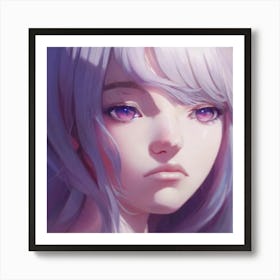 Anime Girl Hyper-Realistic Anime Portraits 2 Art Print