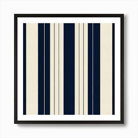 Classic Stripe Pattern ,Navy Stripe Wallpaper Art Print