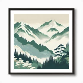 Mountains Art Print