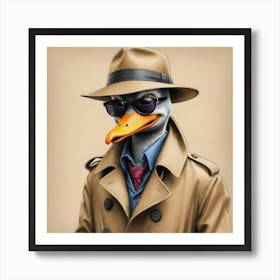 Duck In A Hat 10 Art Print