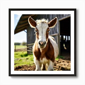 Head Horse Rural Farm Goat Nature Field Mammal Pony Animal Grass Cow Equestrian Pasture (1) Art Print