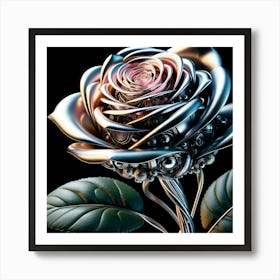 Robot Rose 2 Art Print