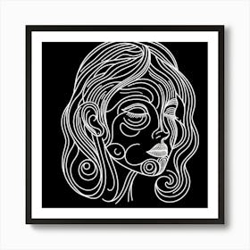 Woman'S Face 4 Art Print