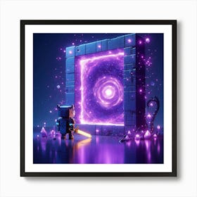 Minecraft portal Art Print