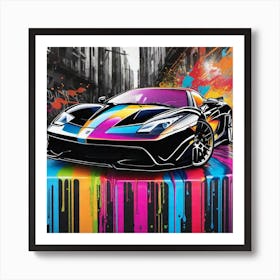 Splatter Car 9 Art Print