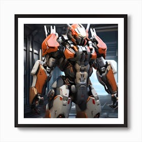 Robot In A Futuristic Setting Art Print