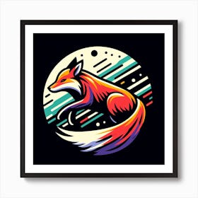 Fox In Space 1 Art Print