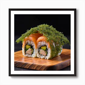 Japanese Sushi In The Shape Of A House In A Japanese 1 Art Print