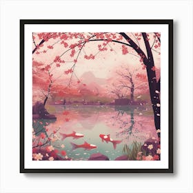 Japanese Cherry Blossoms Art Print