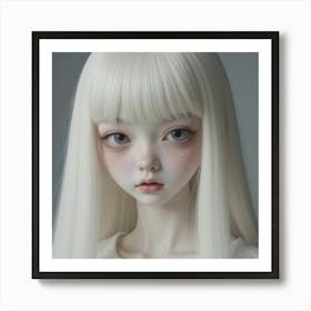 White Haired Doll Art Print