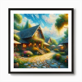 Fairytale Village 1 Art Print