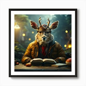 Portrait Of A Deer Affiche