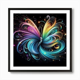 Neon colorfull wall art 2 Art Print