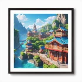 Asian Village Art Print