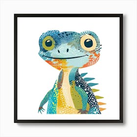 Charming Illustration Iguana 1 Art Print