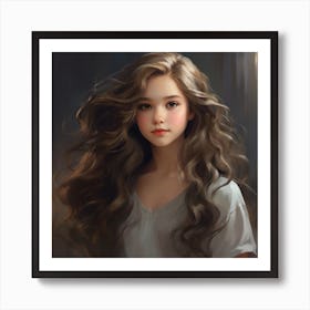 Beautiful Girl Painting Art Print