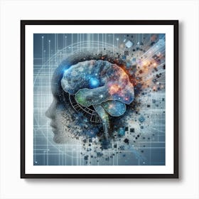 Brain And Technology Concept Art Print