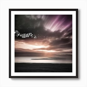 Music Notes In The Sky 17 Art Print