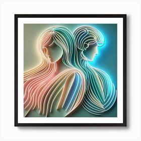 A man and woman 4 Art Print