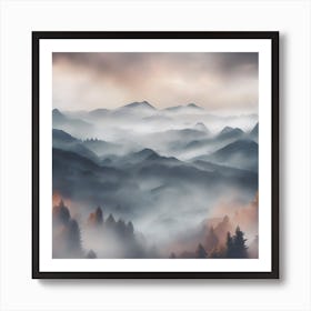 In the clouds Art Print