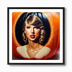 Taylor Swift Pumpkin Art Print