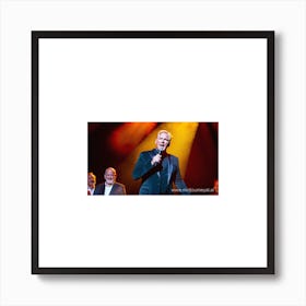 Middle-Man Singing On Stage AI generated Art Print