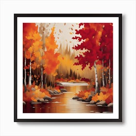 Autumn River Art Print