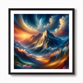 Mountains And Clouds Art Print