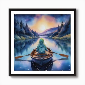 Girl In A Boat 3 Art Print