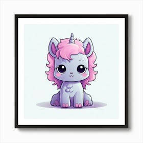 Cute Unicorn 759 Art Print