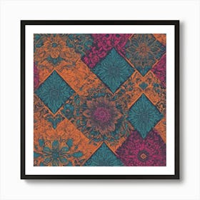 Shape pattern Art Print