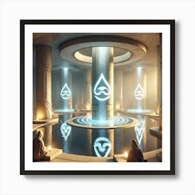 Cascade Sovereignty Temple Place Of Reflection Art Print