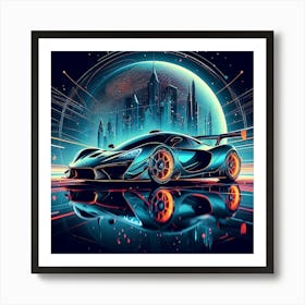 Futuristic Racing Car 45 Art Print