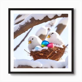 Birds In A Nest 26 Art Print