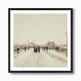 People On The Bridge Art Print