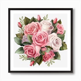 Bouquet Of Roses 24 Art Print